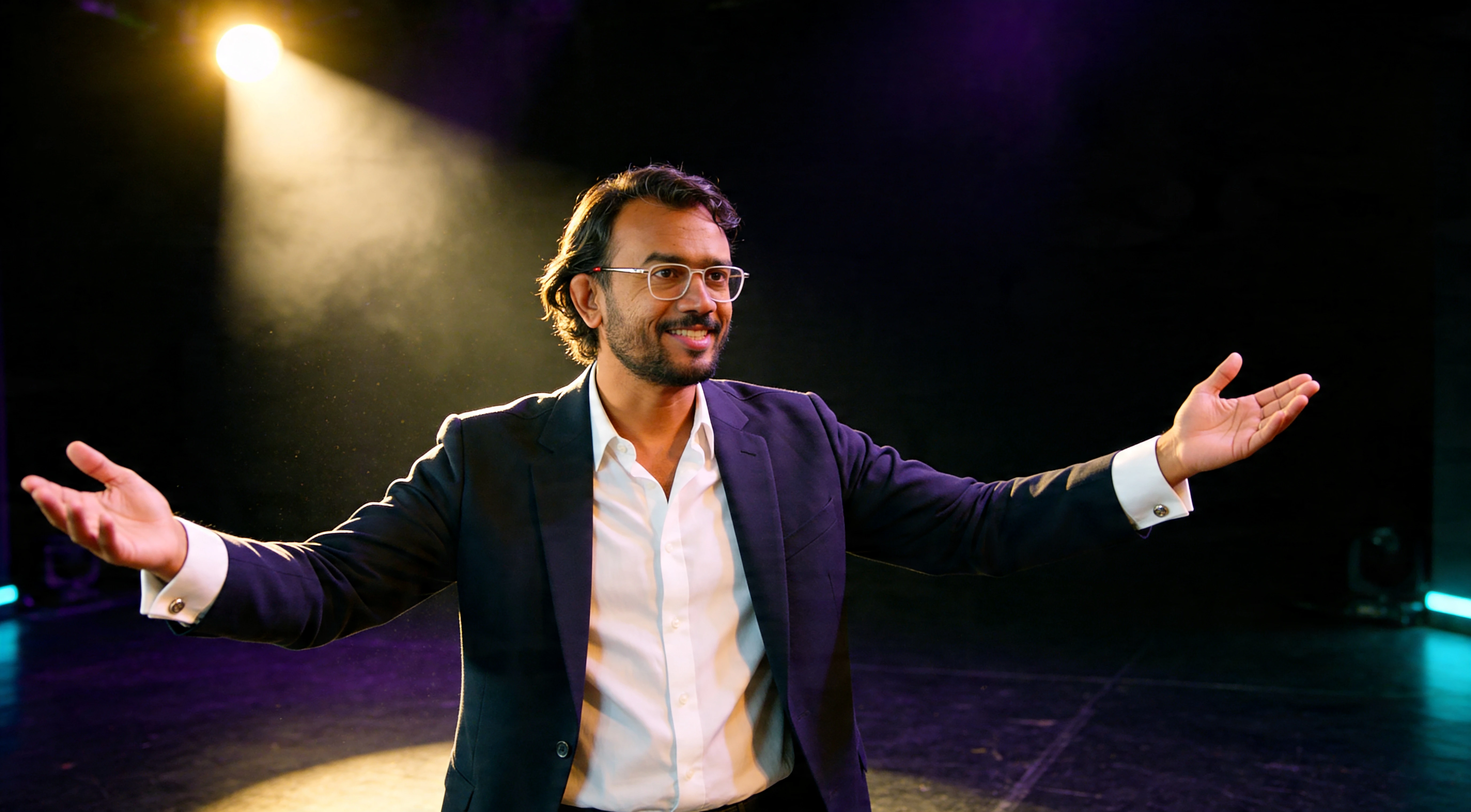 Kunal Moon — TEDx speaker and Toastmasters District 41 Champion — delivering a keynote on stage.